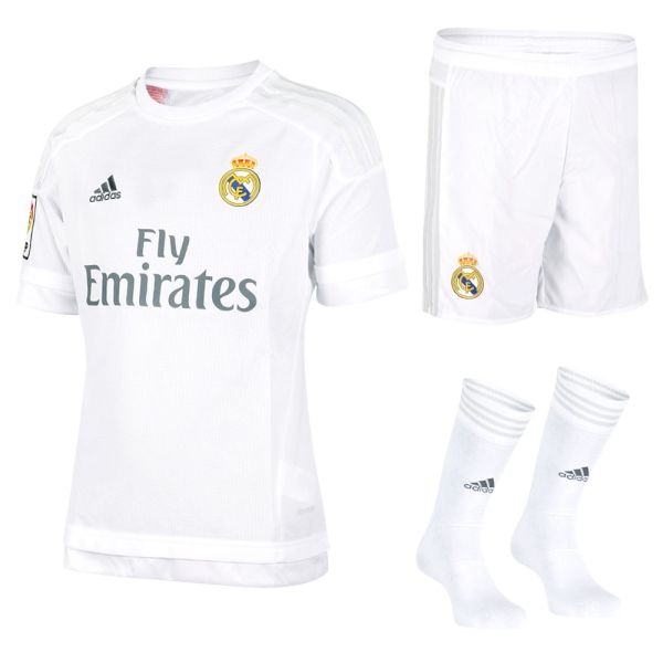Babosa de mar Trastorno Malentendido adidas Real Madrid Home Mini Kit 2015/2016