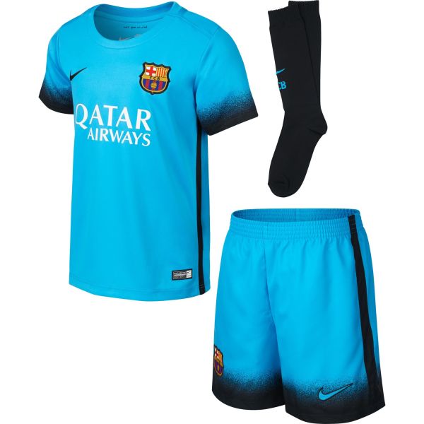 Nike Barcelona 3rd Little Kids Kit 2016 Blue