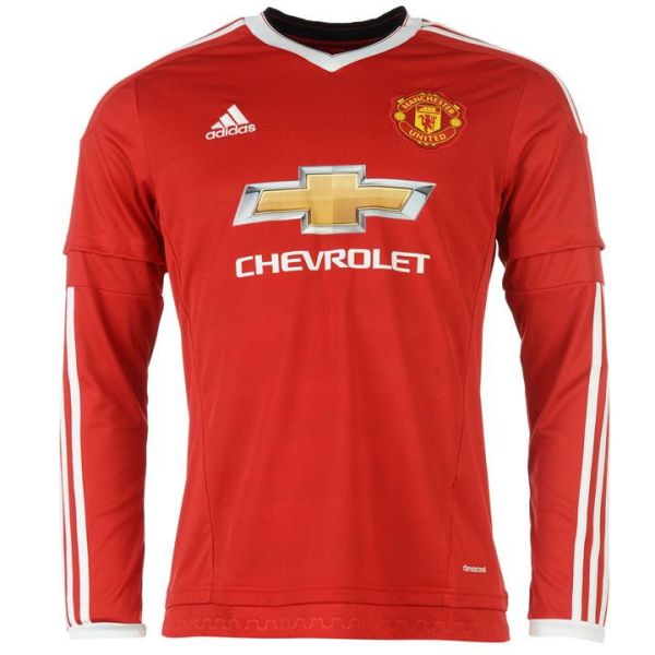 adidas Men's Manchester United Home Jersey Long-Sleeve 15