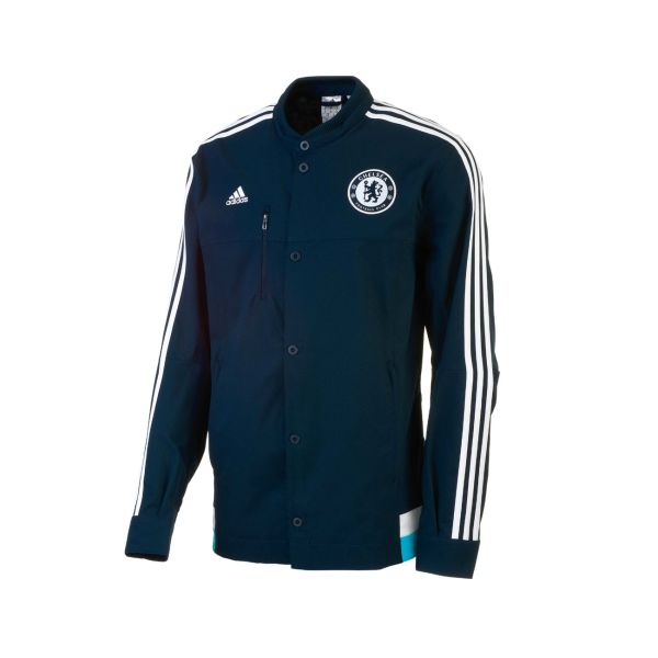 Chelsea Football Club Youth Kids Blue Jacket With Zipper Two Pockets 