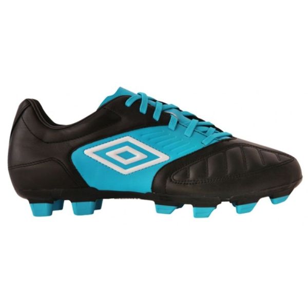 Umbro Geometra Premier Black/White/Blue Firm Ground Soccer Shoes