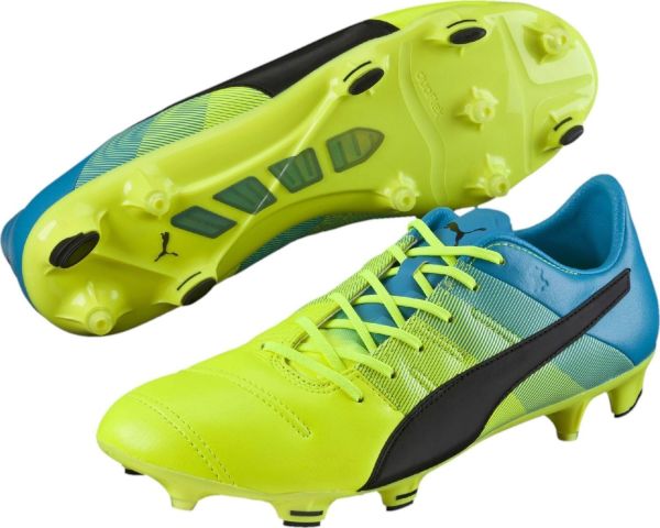 Puma evoPOWER 1.3 Leather FG Safety Yellow Lime